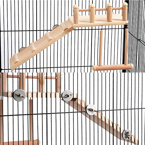 Bird Perches Platform Swing with Climbing Ladder