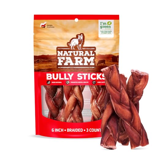 Odor Free Braided Bully Sticks (6" Braided - 3 Count)