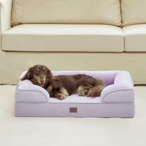 Orthopedic Dog Bed Medium Size Dog (Lilac / 30.0"l X 20.0"w X 6.5"th)