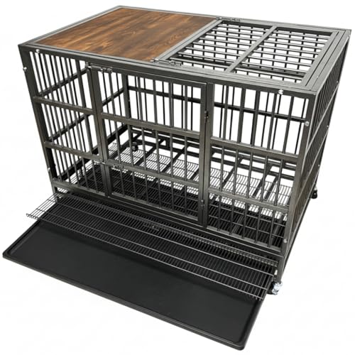 48 Inch Heavy Duty Funiture Dog Crate with Wheels