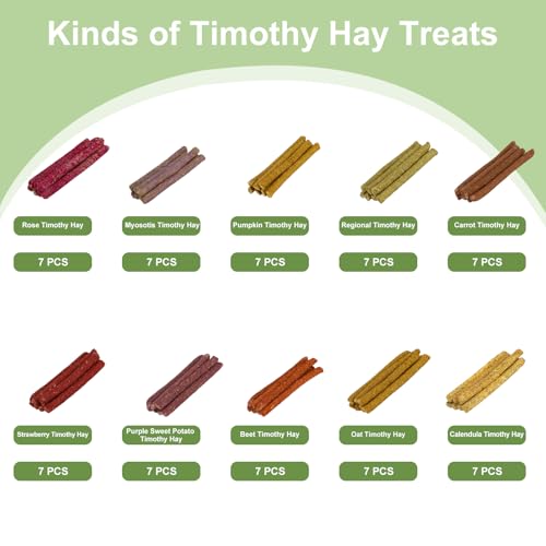 70PCS 10Flavors Bunny Chews Toys Sticks