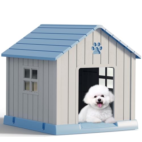 Dog House Outdoor Indoor (Blue / 31" L × 33.3" W × 33.5" H)