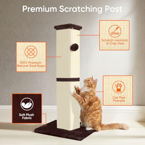 Cat Scratching Post for Indoor Cat (Beige)