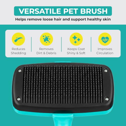 Dog Brush for Shedding (Aqua)