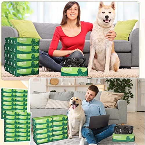 20 Rolls 4000 Ct Dog Poop Bags Leak Proof (1 Count (Pack of 20) / Black)