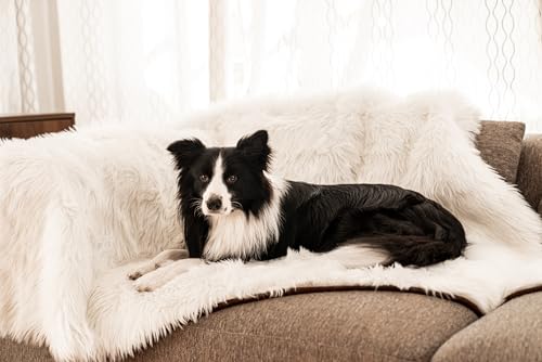 PupProtector Waterproof Throw Blanket for Dogs and Cats (Polar White / Original (60" L x 50" W))