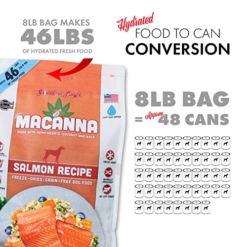 Macanna Freeze Dried Grain Free Salmon Recipe Dog Food 1 Lbs (1 Pound (Pack of 1))