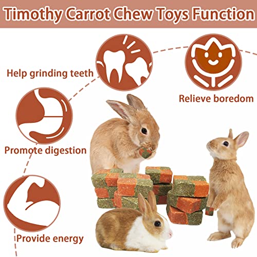 12 PCS Rabbit Carrots Chew Toys