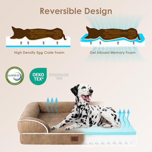 Orthopedic XXL Dog Bed (Camel / 52.0"l X 41.0"w X 8.0"th)