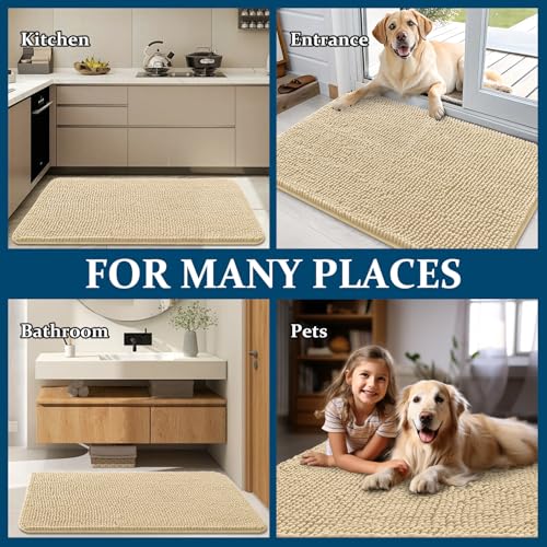 Dog Door Mat for Muddy Paws 40x32 (Sand / 40" X 32")