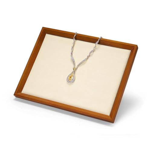 Wood Jewelry Tray (Creamy-white / 11.8" x 9.1" x 0.7")