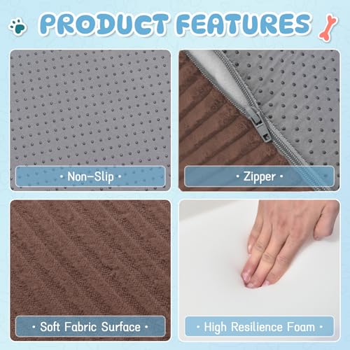 4 Step Dog Stairs Pet Ramp for High Beds (Coffee / 4-Step 20"H)