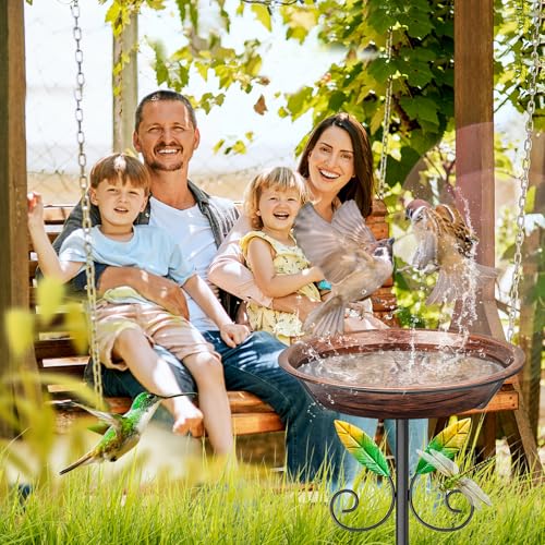 Bird Baths for Outside (Vintage Brown)