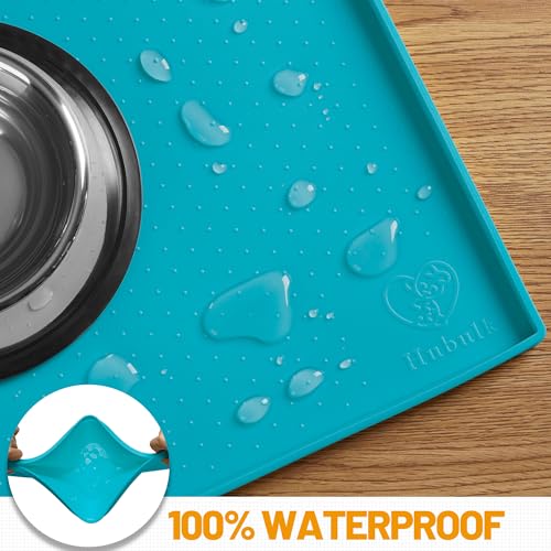 Dog Feeding Mat (Green(Teal) / 19"l X 12"w)