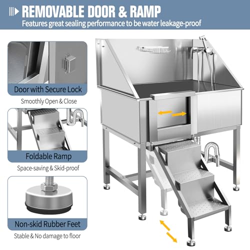 38" Pet Dog Bathing Station W (L-RAMP)