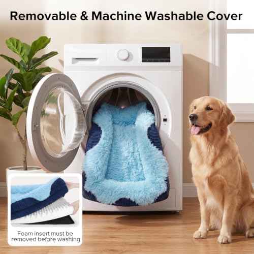 Orthopedic Dog Bed Extra Large Sized Dog (Blue / 44"L x 31"W x 7"T)