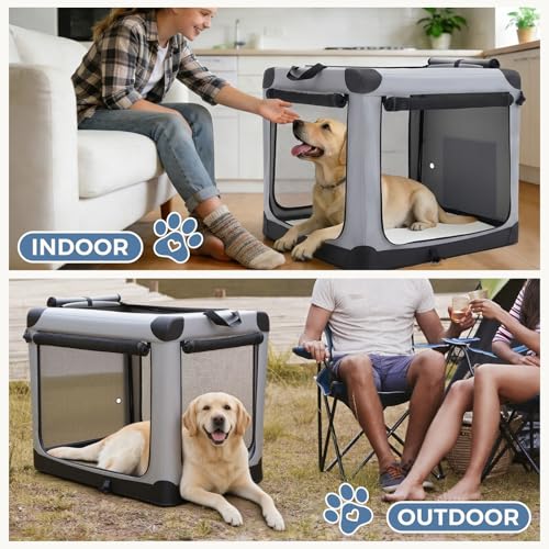 Soft Dog Crate 42 Inch (Grey / 42 Inch)