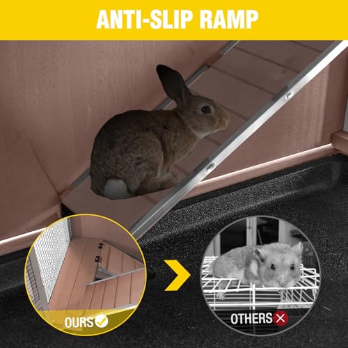 Rabbit Hutch Indoor (Brown2 / 47.2"L x 19.7"W x 42"H)
