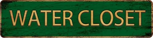 Vintage Metal Tin Sign WATER CLOSET 4''x16'' inch (sign8)