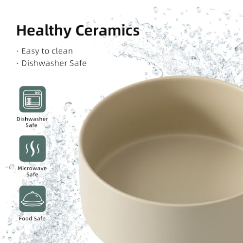 Dog Bowls Elevated (Matte Khaki)