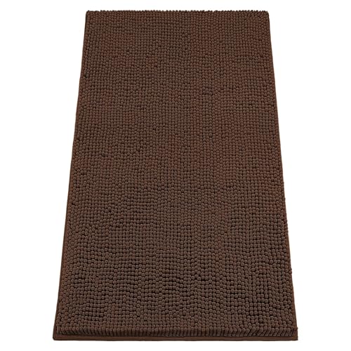 Absorbent Dog Door Mat for Muddy Paws (48"L x 30"W x 1" Th / Brown)