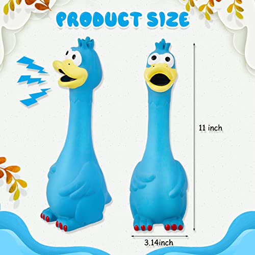 1 Pcs Horse Toys Latex Squeaky Squeeze Chicken Squeak Turkey Balls for Play Fake Screaming Chicken Toys for Horses Soccer Ball for Reduce Separation Anxiety Noise Maker (Blue)