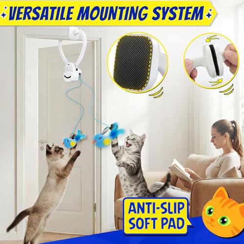 Interactive Doorway Cat Toy (White)