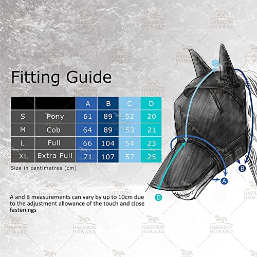 LumiVista Horse Fly Mask Standard with Ears UV Protection for Horse Paisley Wave M Cob (Paisley Wave / Cob (Medium))