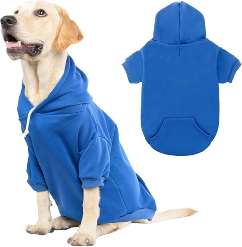 Dog Hoodie for Large Medium Small Dogs (Blue / XX-Large)