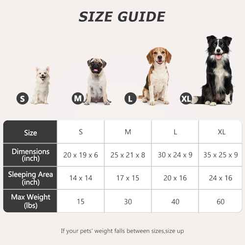 Dog Beds for Small Dogs (Caramel Brown / S(20’’x 19’’x 6’’))