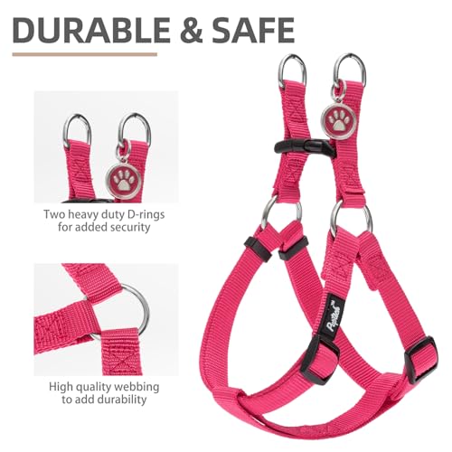 No Pull Dog Harness Large Sized Step (DeepPink / Large)