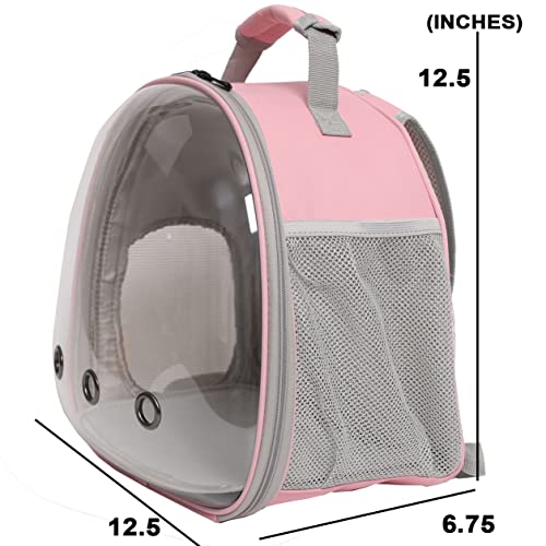 Bearded Dragon Travel Backpack with Harness and Leash Set (Pink)