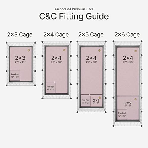 Premium Liner Fleece Guinea Pig Cage Liner (C&C 2x4)