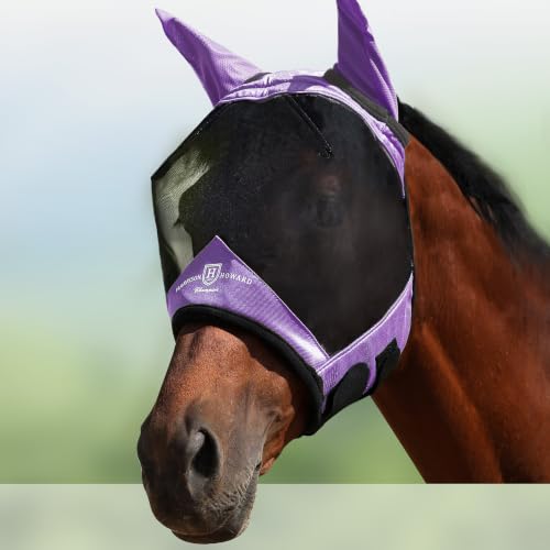 Horse Fly Mask with Ears (Gentle Lavendar / Small (Yearling))