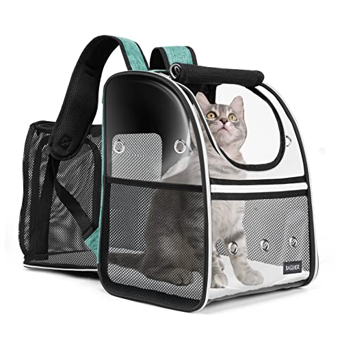 Expandable Pet Carrier Backpack (Transparent Green / 20.0"L x 12.0"W x 15.5"H)