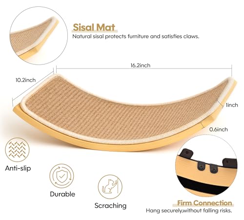 Cat Wall Shelves (Combo B (1 Sisal-Mat Bed, 2 Steps) / Normal)