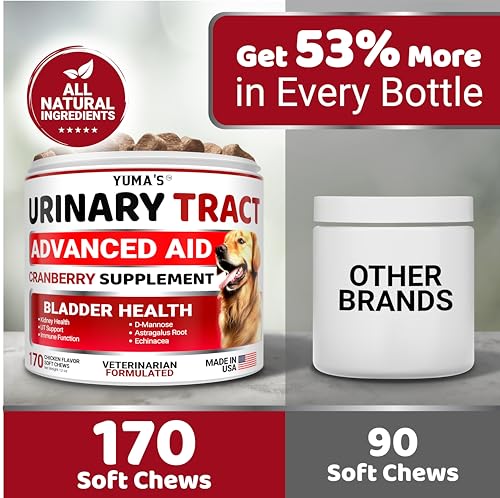 Cranberry Supplement for Dogs (Urinary & Bladder Multivitamin / 170 Chews)