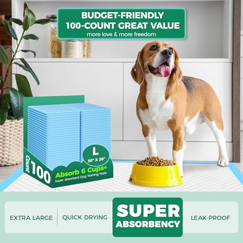 Large Puppy Pads 30"x26" 100 Count (30"x26"-100 Count)
