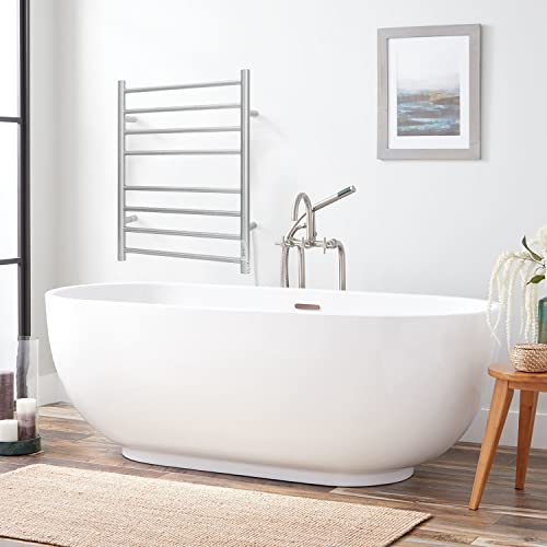 Towel Warmer Wall Mounted with Built (8 Bars / Brushed Nickel)