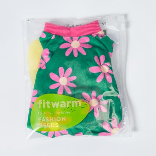 Flower Fleece Dog Pajamas (Flower / Medium)