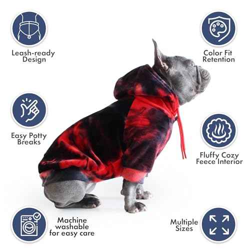 Dog Hoodie Buttery (Red & Black / Small)