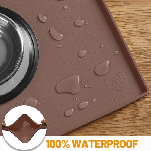 Dog Feeding Mat (Brown / 19"l X 12"w)