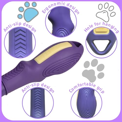 Pet Comb for Dogs & Cats with Long & Short Stainless Steel Metal Teeth For Shedding and Tangles (Pet Grooming Comb)