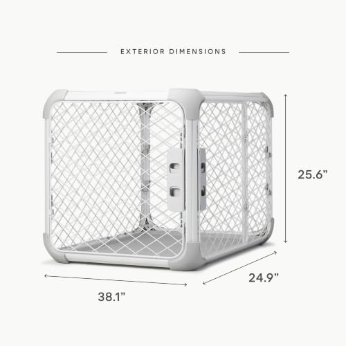 Evolv Modular Dog Crate for Dogs 18 (Intermediate (38.1"L x 24.9"W x 25.6"H) / Ash)