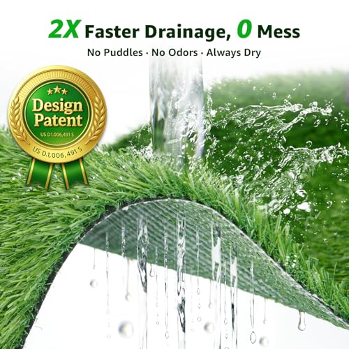 Replacement Artificial Grass Pee Pads for Dogs Potty Training to Pee & Poop (XL-39"X24.4")