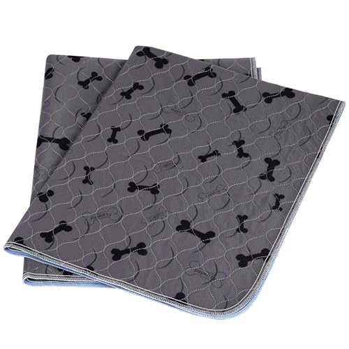 Washable Dog Pee Pads with Free Grooming Gloves (36x60 Inch (Pack of 2))