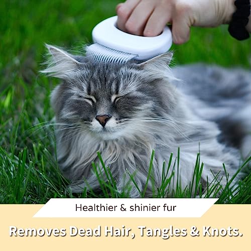 The Original Pet Hair Removal Massaging Shell Comb (White)