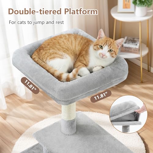 Cat Tree Tower 42'' with Condo (Light gray / 42 inch)