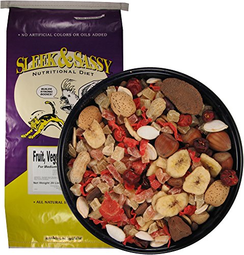 Fruit, Veggie, Nut Parrot Treat Perfect for Large Conures, Amazons, African Greys, Cockatoos, Pionus-Parrots & Macaws (20 lbs.) (20 Pound (Pack of 1))