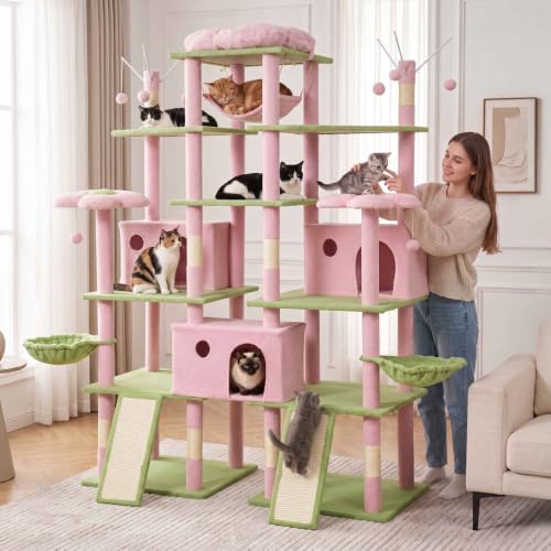 80 Inch Extra Large Flower Cat Tree w (Flower)
